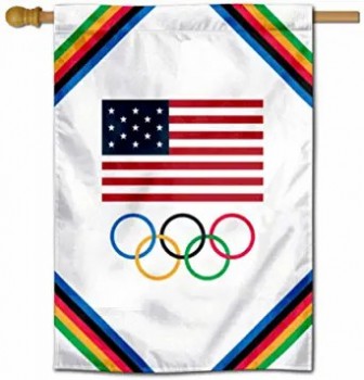 Drapeau de jardin personnalisé des États-Unis aux Jeux olympiques