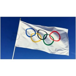 Bandera de los Juegos Olímpicos de Invierno 2022 de 3x5 pies - Olympics Rings International Celebra la decoración de interiores al aire libre