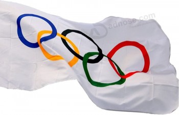 Bandera olímpica de nailon de 3 pies x 5 pies