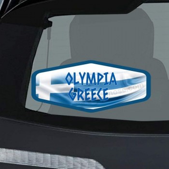 Bandiera di Olimpia Grecia greca greca, AUTO magnete-adesivo magnetico paraurti 3.5x8 o 4.5x10 inc, DesF9