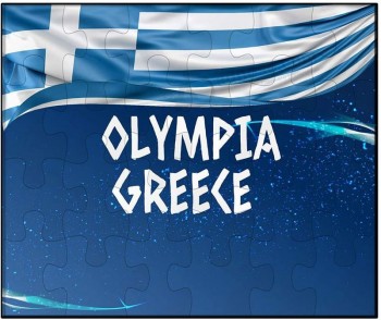 Olympia Grecia Grecia Bandera Puzzle 252 piezas, DesN57