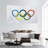 Bandera de los Juegos Olímpicos 3x5 FT - Anillas Olímpicas