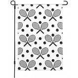网球拍花园旗帜 粗麻布双面 用于室外房屋庭院旗帜 12“X 18”