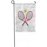 Semtomn Tuinvlag Rood Abstract Tennis Racket Bal Activiteit Kampioenschap Cirkel Collectie Kleur Home Yard House Decor Barnner Outdoor Stand 12 x 18