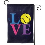 Dubbelzijdige Premium Tuinvlag, Tennis Love Waterdichte Tuinvlaggen 12,5 