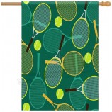 InterestPrint Tennis Rackets Polyester House Flag 28 x 40 Inch Decorative Garden Flag Wedding Anniversary Outdoor Decor