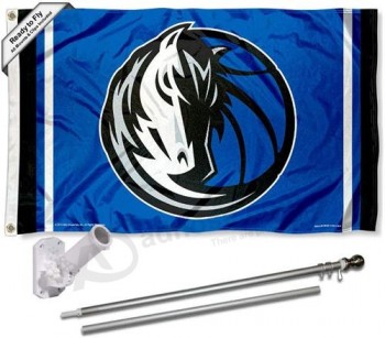 Set di aste e staffe per bandiere dei Dallas Mavericks