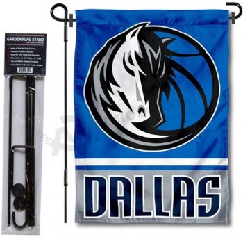 Dallas Mavericks tuinvlag met standhouder van hoge kwaliteit