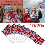 10/20x Union Jack Flagge Hand gehalten winkende Flaggen Platin Jubiläum Party Dekor Flaggen