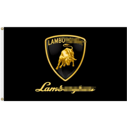 Lamborghini Car Flag 3 × 5 feet (90x150cm) with 2 brass washers, durable and colorfast. 5