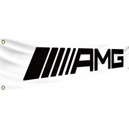 Auto-Logo-Banner 20x120 IN, Auto-Fan-Flagge, 100% Polyester, plus vier Messingösen, langlebig und farbecht. (CL-12)