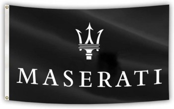 Maserati Car Flag 3x5 FT Fade Resistant For Car Logo Flag, Car Fans Flag,Car Logo Show