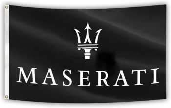 Maserati Car Flag 3x5 FT Fade Resistant per la bandiera del logo dell'auto, bandiera dei fan dell'auto, mostra il logo dell'auto