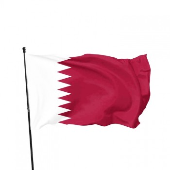bannière et drapeaux 12 « * 18 » impression personnalisée polyester drapeau national du pays du Qatar