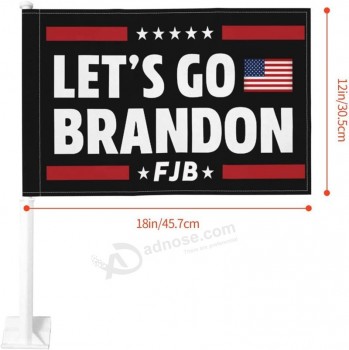 2 упаковки FJB Lets Go Branson Автомобильные флаги 12 x 18 дюймов двусторонние, FJB Американские флаги для декора автомоби