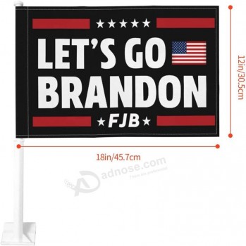 2 Packs FJB Lets Go Branson Car Flags 12 X 18 Inches Double Sided,FJB American Flags for Car Window Decor 18" W X 12" H (Without Flagpole)