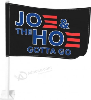 12x18 Fuck Joe Biden Anti Biden Drapeau de voiture Double face Drapeaux pour voiture étanche à clip de fenêtre Drapeau sans mât de drapeau