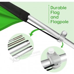 Kit de bandera y poste sin viento Swooper de neumáticos nuevos y usados, bandera de plumas de 11 pies para la venta de neumáticos, carteles publicitarios de pancartas de plumas con