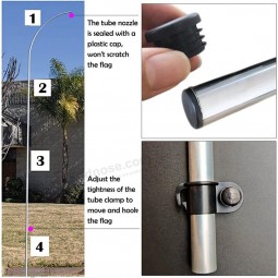 Kit completo de asta de bandera Swooper para negocios de barbacoa, el kit de pancarta publicitaria de barbacoa incluye una bandera de plumas de 8 pies de altura