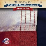 Amerikaanse vlaggen van USA Flag Co. (Made in USA) De beste 5x8 geborduurde sterren en genaaide strepen Vlag van de Verenigde Staten