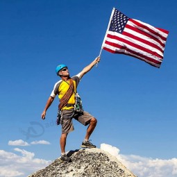 США Американский флаг 3x5 футов Флаги США Соединенные Штаты Вышитые 210D Сверхпрочные с латунными люверсами