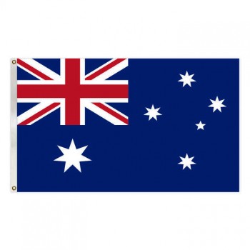 Stampa personalizzata di alta qualità 3x5ft 100% poliestere Australia grandi bandiere