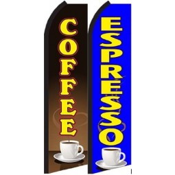 Coffee Espresso King Swooper Flag- Pack of 2 (Hardware Not Included)