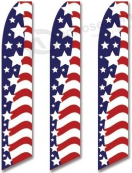 3 (tres) Pack Tall Swooper Flags USA America American Stars Stripes
