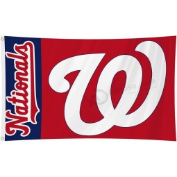 Nationals Flag Washington Team 3x5 Feet Banner with Two Metal Grommets for Garage Man Cave Wall Decoration Durable 150D PolyesterFlag