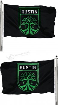 Reddingtonflags 오스틴 FC 양면 플래그 3x5ft, 축구 애호가를 위한 스포츠 플래그