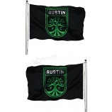 Reddingtonflags Austin FC drapeau double face 3x5ft, drapeau de sport pour les amateurs de football