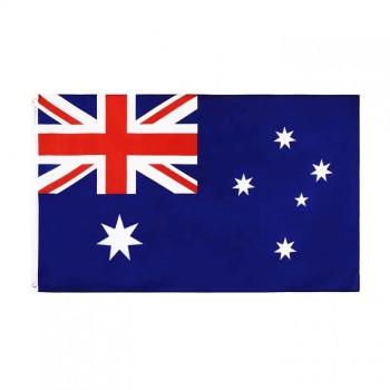 Entrega rápida Resistente a la decoloración 3x5ft/180x190cm 100% poliéster Banderas nacionales de Australia Bandera australiana