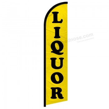 Liquor Windless Swooper Advertising Feather Flag Convivence Store