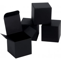 schwarze Geschenkboxen 2x2x2 Zoll, nignya 100er Pack kleine Geschenkboxen aus Kraftkarton Geschenkboxen Papierwürfel favor Box leicht zu montieren Papier Geschenkbox