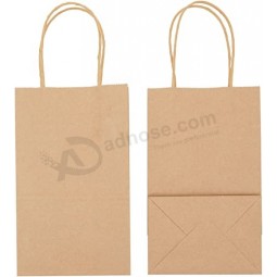 kleine braune Geschenktüten mit Griffen für Gastgeschenke zur Geburtstagsfeier (Kraftpapier, 8,5 x 5,25 x 3 Zoll, 12er Pack)