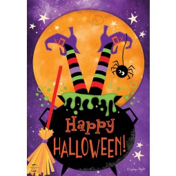 Pieds de sorcière Halloween maison drapeau chaudron pleine lune 28 « x 40 » Briarwood Lane