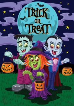 Trick or Treaters Флаг в саду на Хэллоуин Франкенштейн Дракула 12,5