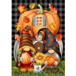 Autunno gnomo casa casa bandiera umorismo autunno zucche 28 