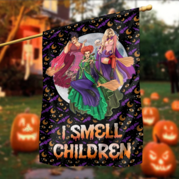 Hocus Pocus Sanderson 자매 나는 냄새 나는 아이들 할로윈 플래그
