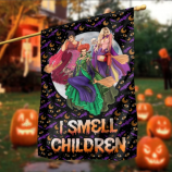 Hocus Pocus Sanderson Sisters Je sens les enfants Drapeau d’Halloween