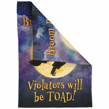 Bezem Parkeren Halloween Tuinvlag 12x18in Leuke Nieuwigheid Vakantie Yard Vlag
