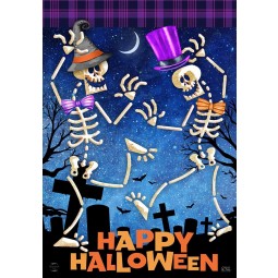 Dancing Skeletons Halloween House Flag Graveyard Spooky 28" x 40" Briarwood Lane