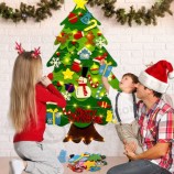 LED 3.6FT Vilten Kerstboom met 32 Stuks Ornamenten Hangende Muur Banner Kind Gift