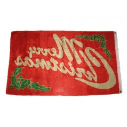 3x5 Merry Christmas Mistletoe Lettering Flag 3'x5' House Banner Fade Resistant