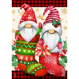 Stocking Gnomes Christmas House Flag Holiday Humor 28" x 40" Briarwood Lane