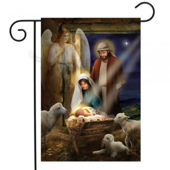 Santo Presepe Giardino di Natale Bandiera Gesù Religioso 12,5