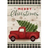 Merry Christmas Pickup Truck House Flag 28" x 40" Briarwood Lane