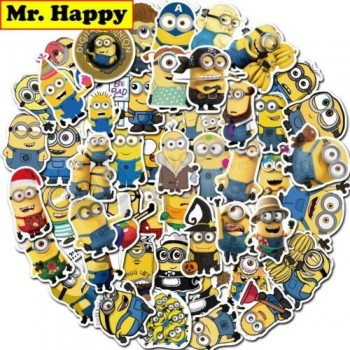 20/40/60 pcs Minions Mignon Dessin animé Autocollants pour téléphone Ordinateur portable Moto pour les enfants