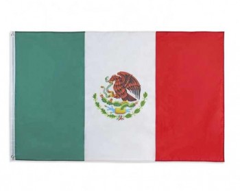 Voorraad 3x5 Fts Bedrukte Dubbele Mexico Nationale Vlag