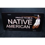 NATIVE AMERICAN METALEN KENTEKENPLAAT AUTOTAG. AMERIKAANS-INDISCHE AUTO KENTEKEN